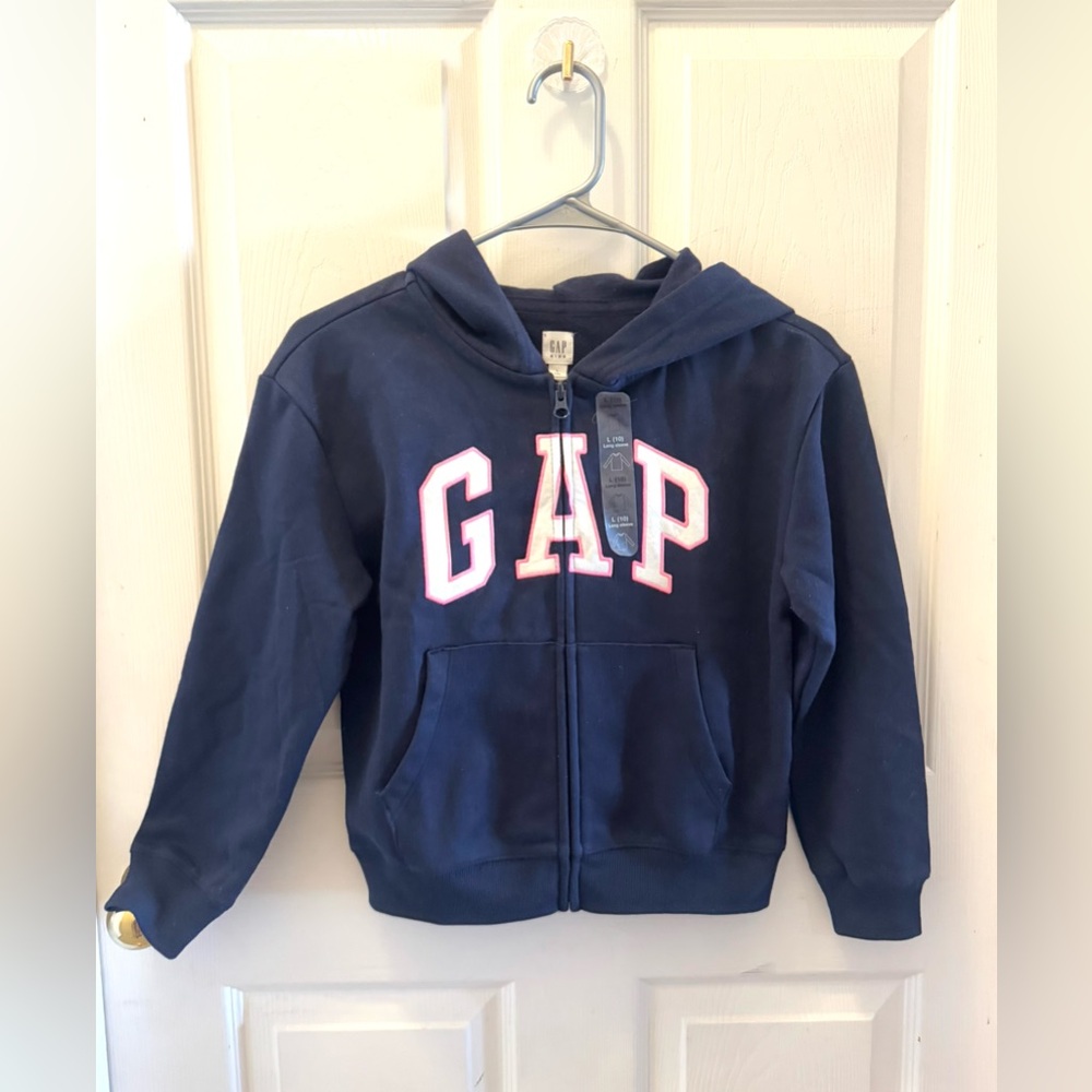 NWT Kids Relaxed Gap Logo Zip Hoodie